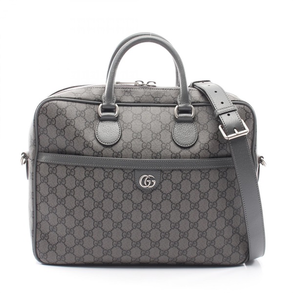 GUCCI Ophidia GG Supreme Medium Briefcase Shoulder Bag 792116 canvas Gray Used