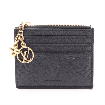 LOUIS VUITTON Porto Carte Flora Coin purse M82639 Monogram empreinte Black used