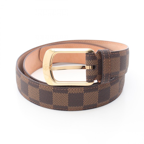 LOUIS VUITTON Ceinture Ellipse Belt 95cm M6995 Damier Ebene canvas SHW mens LV