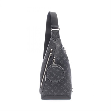 LOUIS VUITTON duo sling Waist bum bag M30936 Taigarama leather Noir Used mens