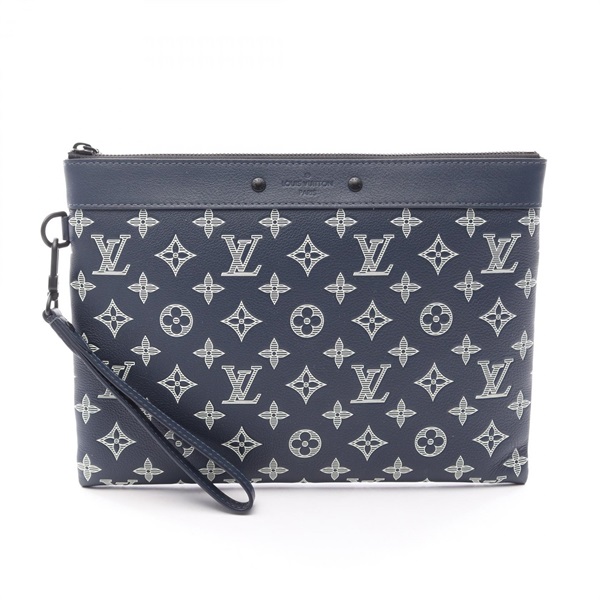 LOUIS VUITTON Pochette To Go business clutch bag M83382 Monogram Shadow leather