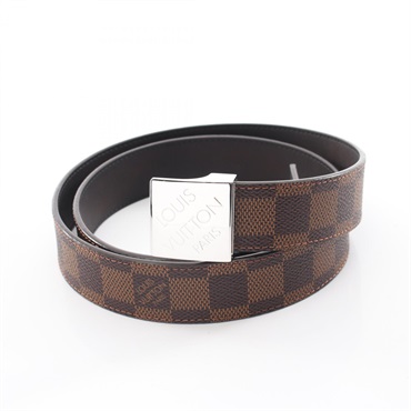 LOUIS VUITTON Ceinture Carre belt M6803 Damier Ebene Used Women SHW