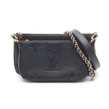 LOUIS VUITTON Multi Pochette Accessoires chain Shoulder Bag M80399 leather noir