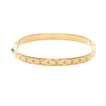 LOUIS VUITTON bracelet bangle nanogram M 17cm GHW used