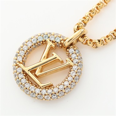 LOUIS VUITTON Collier Louise by Night Necklace gold plated Rhinestone Used