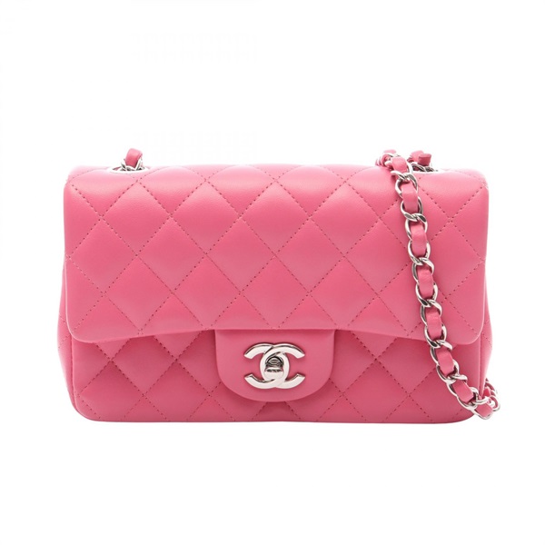 CHANEL Mini Matelasse 20 Chain Shoulder Bag A69900 Lambskin Pink SHW Used Women