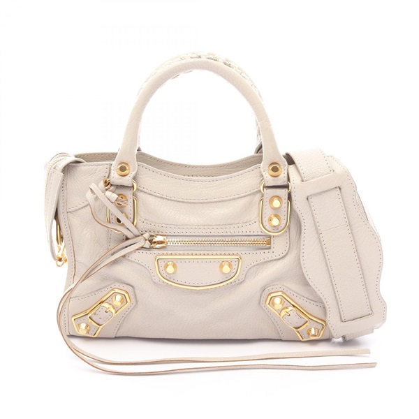 BALENCIAGA Classic Metallic Edge Mini City Crossbody Handbag 390160 leather Used