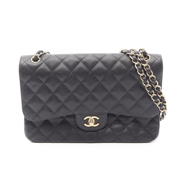 CHANEL Jumbo Matelasse 30 Classic Double Flap Shoulder Bag A58600 Calfskin GHW