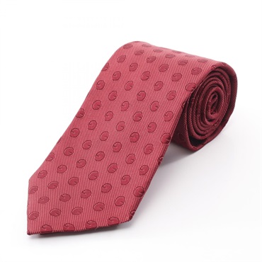 GUCCI Overall pattern Tie silk Bordeaux Red Used mens