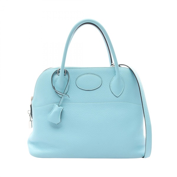HERMES Bolide 31 shoulder Handbag T Taurillon Clemence Blue atoll Used SHW