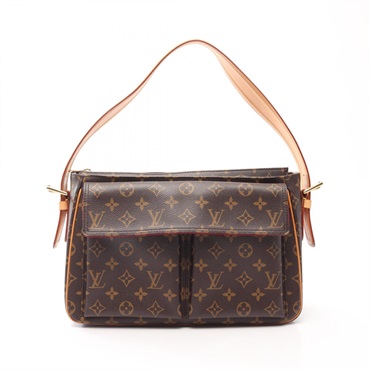 LOUIS VUITTON Vivacite GM Shoulder Bag M51163 Monogram canvas leather Brown Used