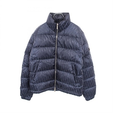 Christian Dior Oblique Down jacket Coat 943C449A4462 Nylon Navy Used mens #46