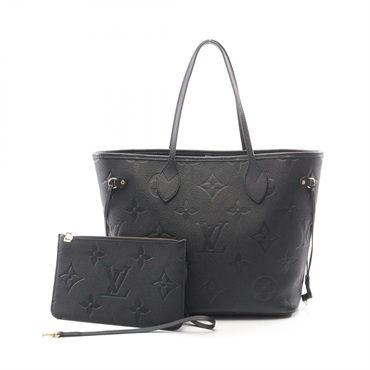 LOUIS VUITTON Neverfull MM Tote Shoulder HandBag M45685 Monogram Empreinte Used