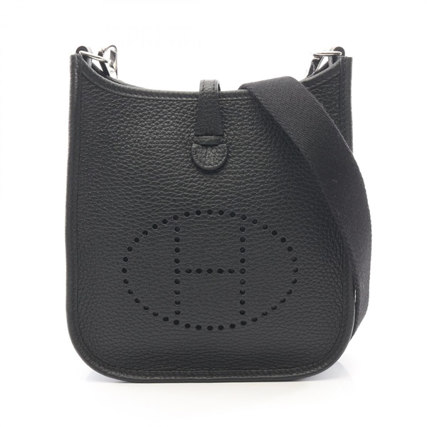 HERMES Evelyne TPM Amazon Shoulder Crossbodyd Bag Clemence leather Black SHW B