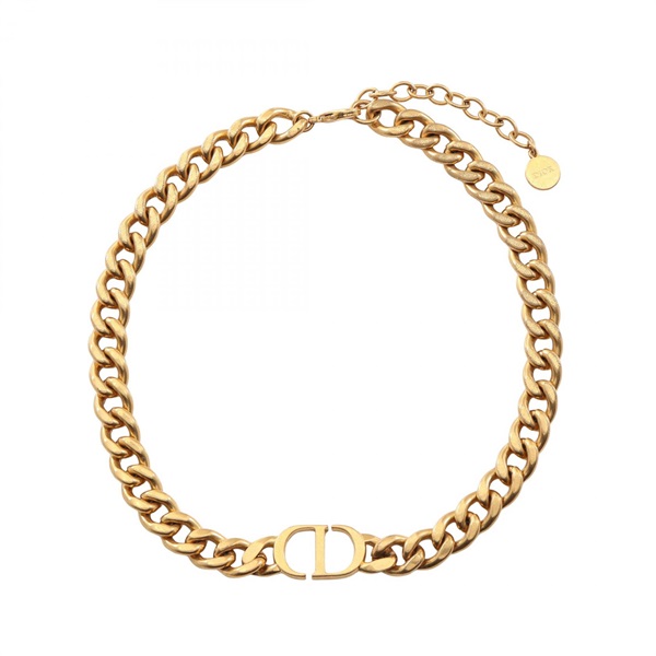 Christian Dior 30 MONTAIGNE Short Chain Necklace  40-45cm Gold Plated Used Women