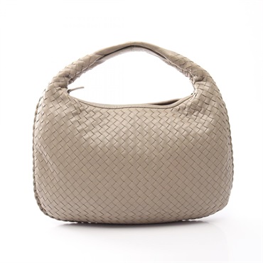 BOTTEGA VENETA Intrecciato Shoulder Handbag 115653 leather Beige Used Women