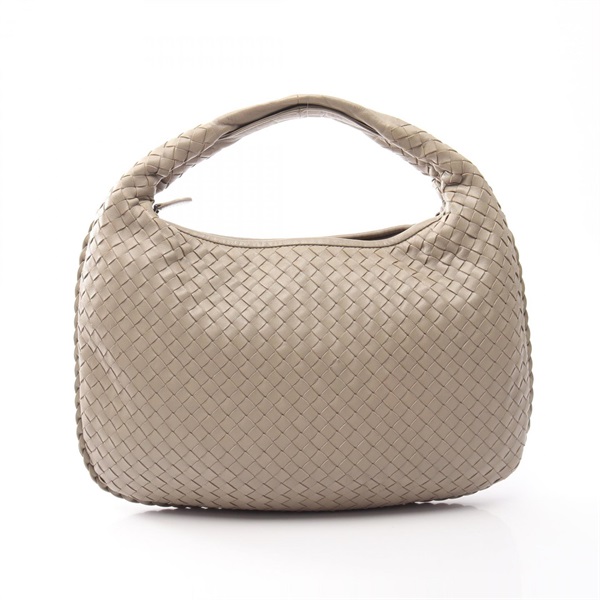 BOTTEGA VENETA Intrecciato Shoulder Handbag 115653 leather Beige Used Women