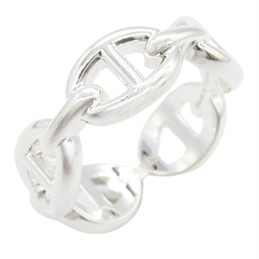 HERMES Chaine dancre PM Ring Silver925 Preowned Women US size 6.25 #53