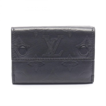 LOUIS VUITTON Discovery Compact Wallet M67631 Monogram Shadow leather Black used