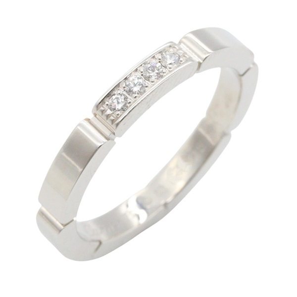 CARTIER Maillon Panthere 4P Diamond Ring 18KWG White Gold Used Women US#6.25 #53