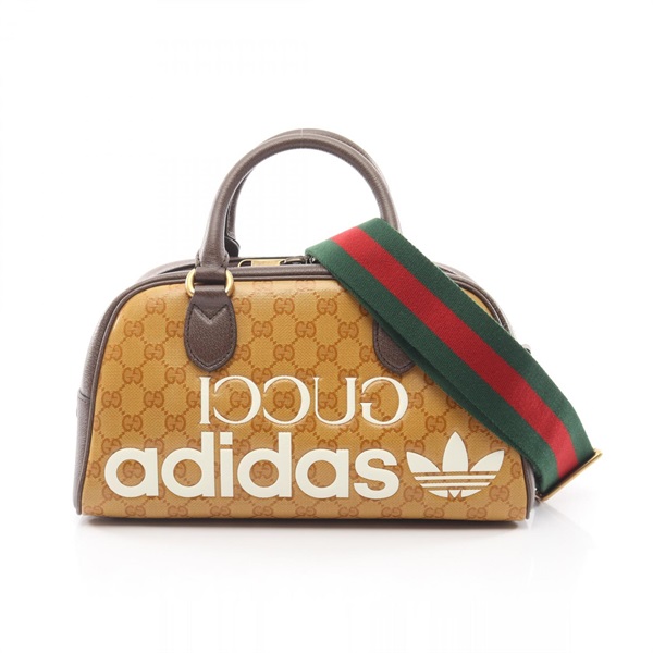 GUCCI adidas Mini Duffle GG Crystal Shoulder Crossbody Handbag 702397 canvas