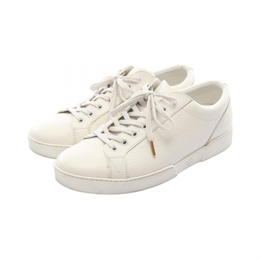 LOUIS VUITTON Epi sneakers shoes #6 leather White Used mens