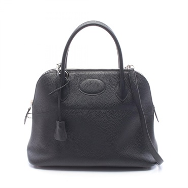 HERMES Bolide 31 shoulder Handbag A Taurillon Clemence Black Used Women SHW