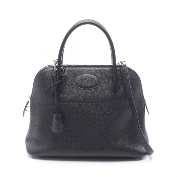 HERMES Bolide 31 shoulder Handbag A Taurillon Clemence Black Used Women SHW