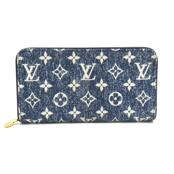 LOUIS VUITTON Zippy around long wallet purse M81226 Monogram Jaguar Denim Marine