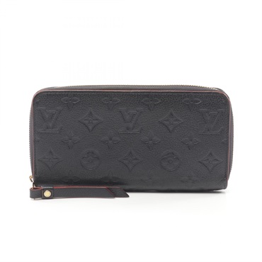LOUIS VUITTON Zippy long wallet M62121 Monogram empreinte leather Navy Red Used