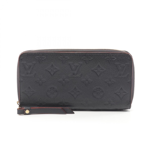 LOUIS VUITTON Zippy long wallet M62121 Monogram empreinte leather Navy Red Used