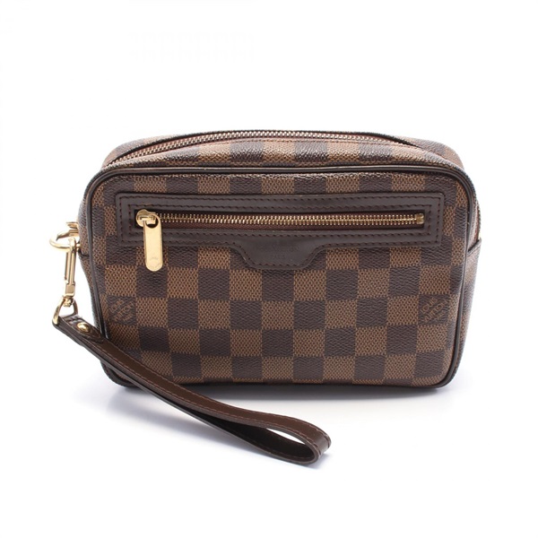 LOUIS VUITTON Pochette Bie Macao business clutch bag N61739 Damier Ebene Used LV