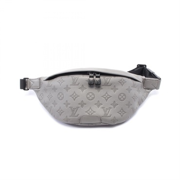 LOUIS VUITTON Discovery Bumbag PM M46108 Monogram Shadow leather Gris Used mens
