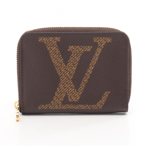 LOUIS VUITTON Zippy Coin purse case M69354 Monogram Giant canvas Brown Used LV