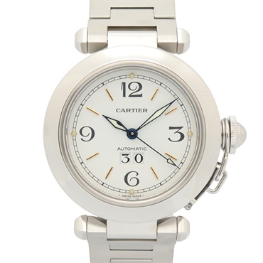 CARTIER Pasha C Big Date Wrist Watch W31044M7 Automatic SS Used Boys
