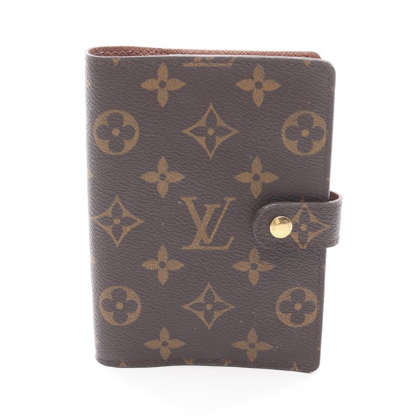 LOUIS VUITTON Agenda PM Notebook cover R20005 Monogram canvas Brown Used Women