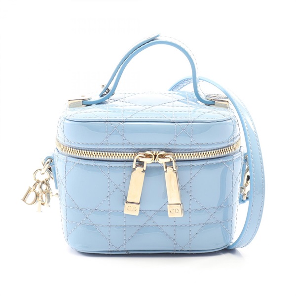 Christian Dior Lady Dior Micro Vanity Cannage Crossbody Handbag Patent leather