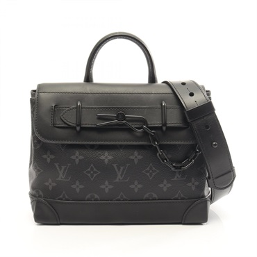 LOUIS VUITTON Steamer PM shoulder crossbody Handbag M46953 Monogram eclipse BK