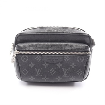 LOUIS VUITTON outdoor bum Waist belt bag M30245 Taigarama leather Black Black