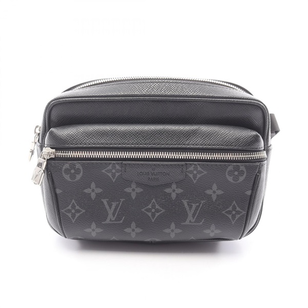 LOUIS VUITTON outdoor bum Waist belt bag M30245 Taigarama leather Black Black