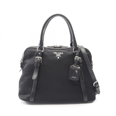 PRADA TESSUTO SOFT CALF Shoulder Crossbody Tote Hadbag BL0912 canvas leather