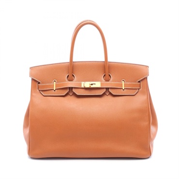 HERMES Birkin 35 Handbag Epsom leather Brown Gold Used Women GHW L