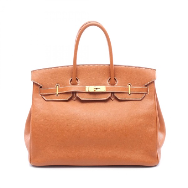 HERMES Birkin 35 Handbag Epsom leather Brown Gold Used Women GHW L