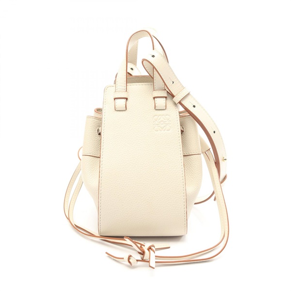 LOEWE HAMMOCK MINI crossbody shoulder Handbag 314.39.V07 leather White Used