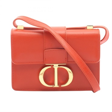 Christian Dior 30 MONTAIGNE MICRO Shoulder crossbody Bag leather Red Used Women