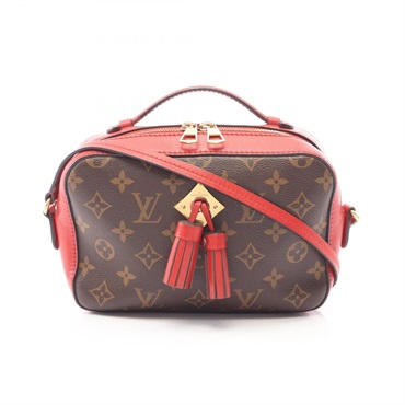 LOUIS VUITTON Saintonge Shoulder crossbody Bag M43556 canvas leather Coquelicot
