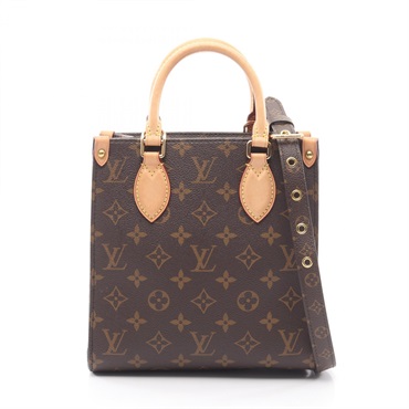 LOUIS VUITTON Sac Plat BB Shoulder Handbag M45847 Monogram canvas Brown Used LV