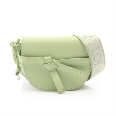 LOEWE Gate dual mini Crossbody Shoulder Bag A650N46X13 leather Green Used Women
