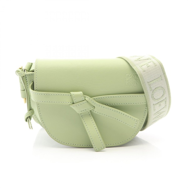 LOEWE Gate dual mini Crossbody Shoulder Bag A650N46X13 leather Green Used Women