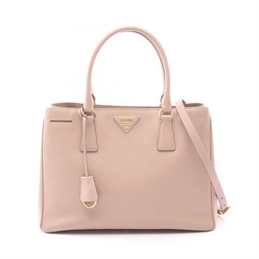 PRADA SAFFIANO LUX Galleria shoulder crossbody Handbag 1BA874 leather Pink Used